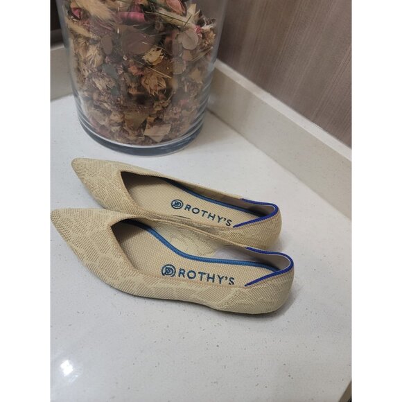 RARE! Rothy's The Flat Sahara Gold Retired Rare Women's Size 8 - Picture 2 of 6